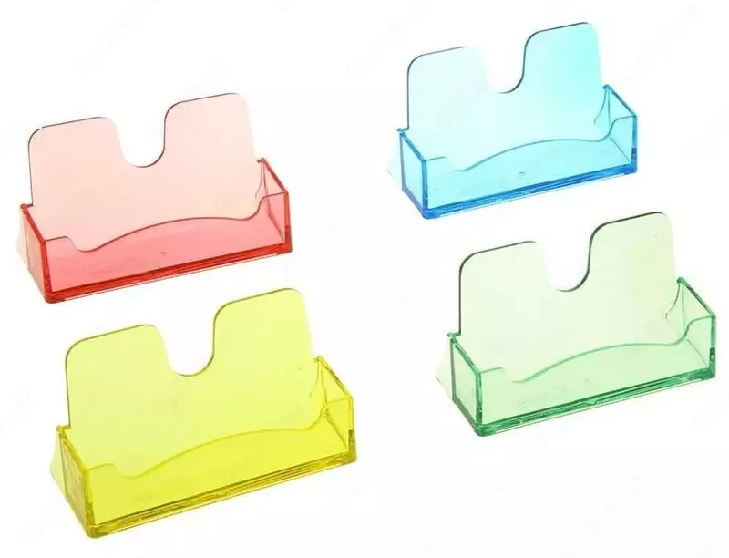 Подставка для визиток "Стамм" пластиковый, 40 х 100 мм (Арт. - ВТ05) Ассорти