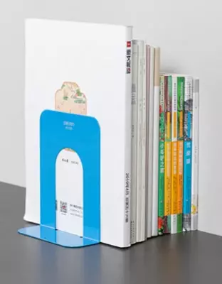 Подставка для книг "Deli" металлическая, 2 шт (Арт. - 9261) Голубая