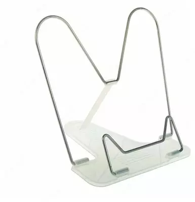 Подставка для книг Стамм "Crystal" металлическая (Арт. - ПК33) Белая