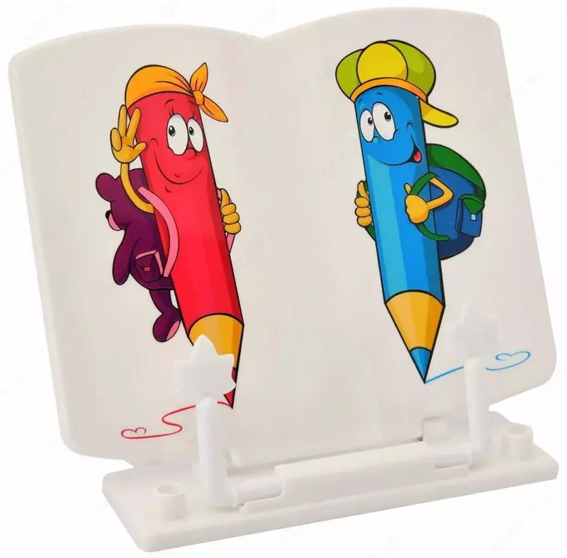 Kitob stend Stamm "Qalamlar" plastmassa (Art. - PK80) Oq