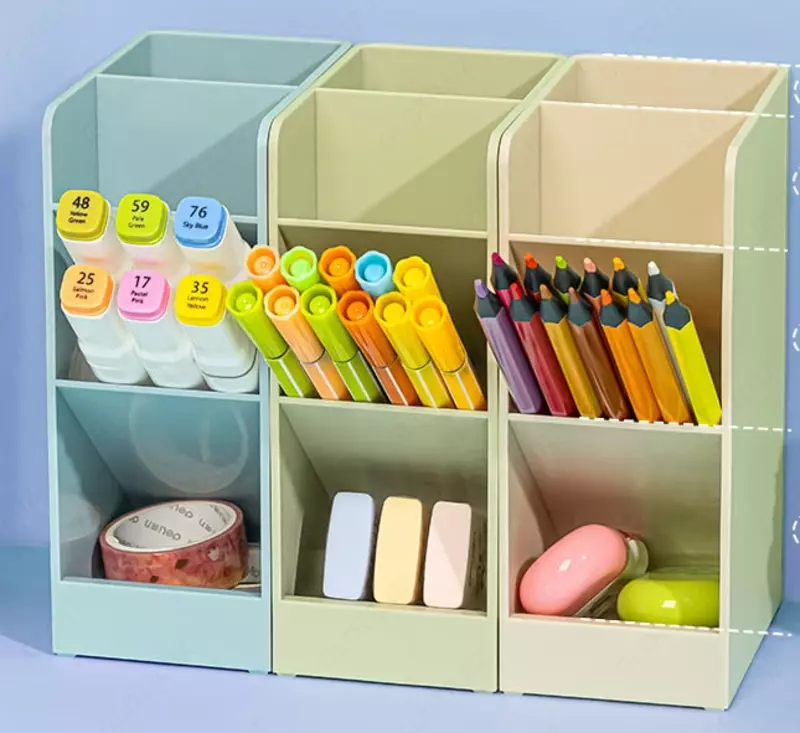 Подставка для ручек "Deli" пластиковая (Арт. - 8940-bl) Голубая