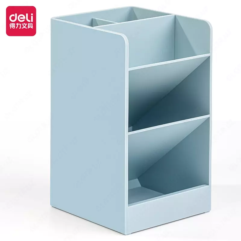 Подставка для ручек "Deli" пластиковая (Арт. - 8941-bl) Голубая