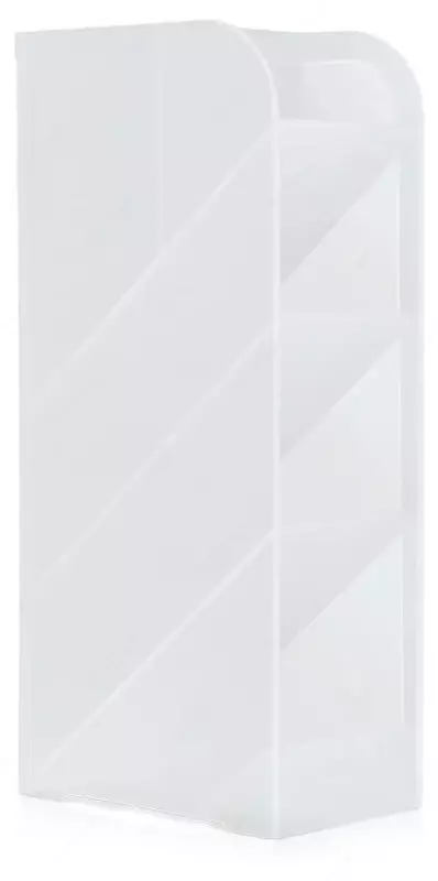 Подставка для ручек "Deli" пластиковая (Арт. - 8932-pk) Прозрачно/белая