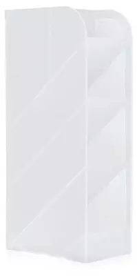 Подставка для ручек "Deli" пластиковая (Арт. - 8932-pk) Прозрачно/белая