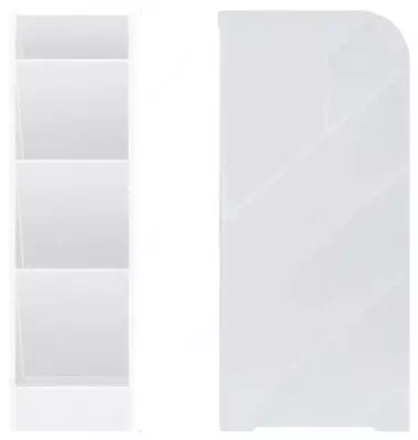 Подставка для ручек "Deli" пластиковая (Арт. - 8932-pk) Прозрачно/белая