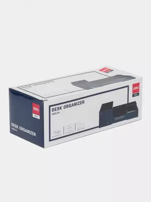 Подставка для письменных принадлежностей "Deli" пластиковая (Арт. - 00220-EZ) Черная