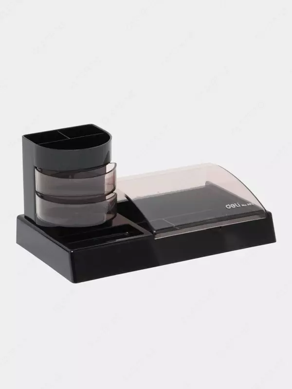 Yozuv asboblari uchun stend "Deli" plastmassa (Art. - 903) Qora