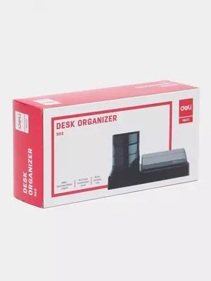 Yozuv asboblari uchun stend "Deli" plastmassa (Art. - 903) Qora