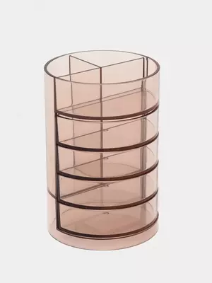 Подставка для письменных принадлежностей "Deli" пластиковая (Арт. - 906) Коричневая