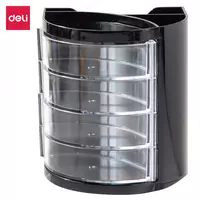 Yozuv asboblari uchun stend "Deli" plastmassa (Art. - 9133) Qora