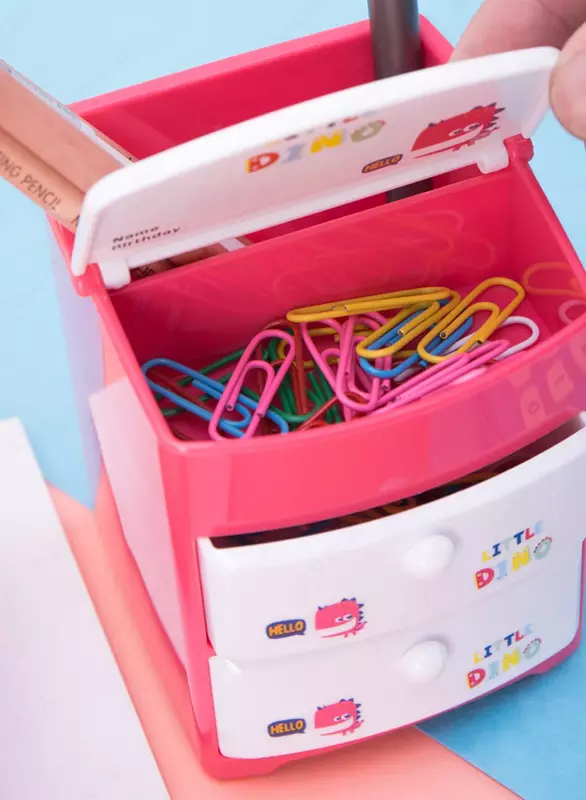 Kichik ish yuritish buyumlari uchun stend "Deli" plastmassa (Art. - 9136) Assortiment