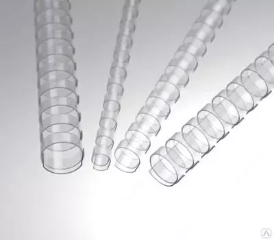 Пластиковая Пружина для переплета "Bindi" 20 мм, 100 шт (Арт. - 20-GRcl) Прозрачная