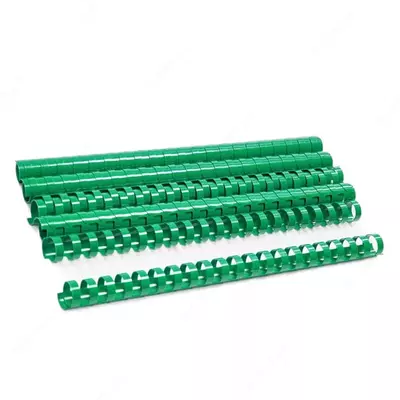 Пластиковая Пружина для переплета "Bindi" 25 мм, 50 шт (Арт. - 25-GRgn) Зеленая