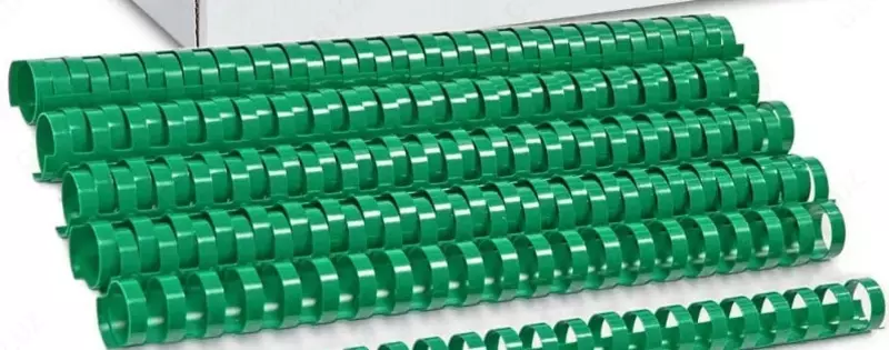 Пластиковая Пружина для переплета "Bindi" 25 мм, 50 шт (Арт. - 25-GRgn) Зеленая