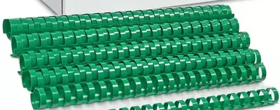 Пластиковая Пружина для переплета "Bindi" 25 мм, 50 шт (Арт. - 25-GRgn) Зеленая