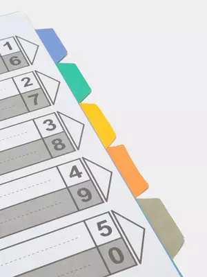 Karton rangli ajratgich "Deli" 1-5 (Art. № - 39542) Assortiment