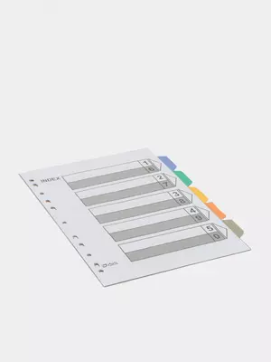 Karton rangli ajratgich "Deli" 1-5 (Art. № - 39542) Assortiment
