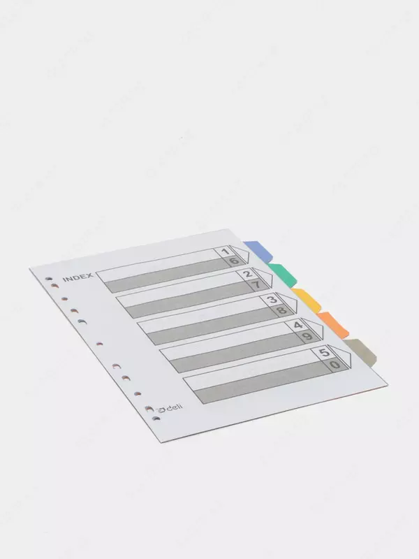 Karton rangli ajratgich "Deli" 1-5 (Art. № - 39542) Assortiment