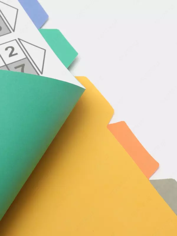 Karton rangli ajratgich "Deli" 1-5 (Art. № - 39542) Assortiment