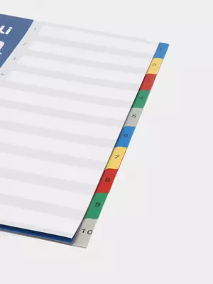 Plastik rang ajratgich "Deli" 1-10 kol. (Ref. - 5724A) Turli xil