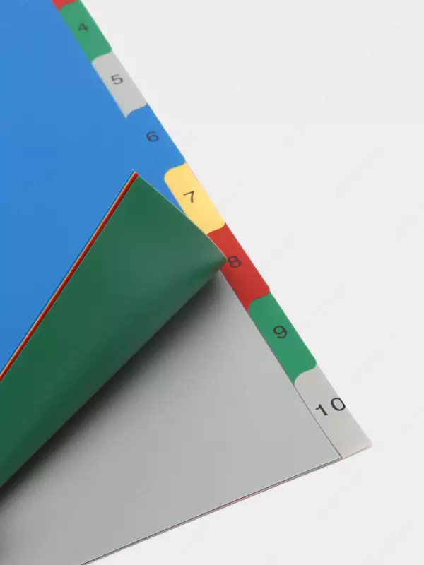 Пластиковый цветной разделитель "Deli" 1-10 цв. (Арт. - 5724A) Ассорти