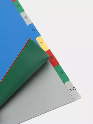 Plastik rang ajratgich "Deli" 1-10 kol. (Ref. - 5724A) Turli xil