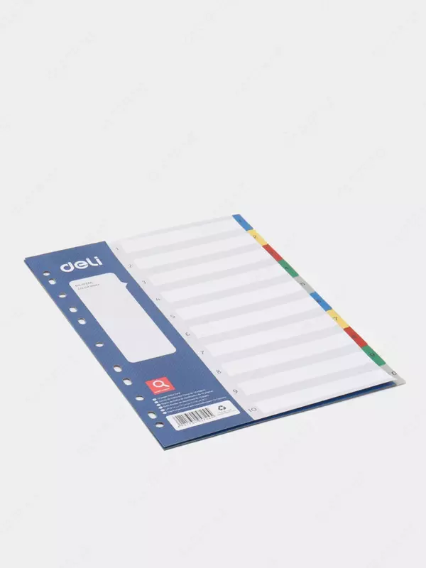 Пластиковый цветной разделитель "Deli" 1-10 цв. (Арт. - 5724A) Ассорти