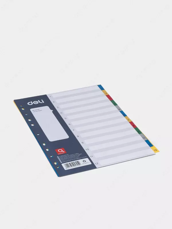 Plastik rang ajratgich "Deli" 1-12 kol. (- 5725-modda) Turli xil