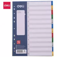 Plastik rang ajratgich "Deli" 1-12 kol. (Ref. - 5725A) Turli xil