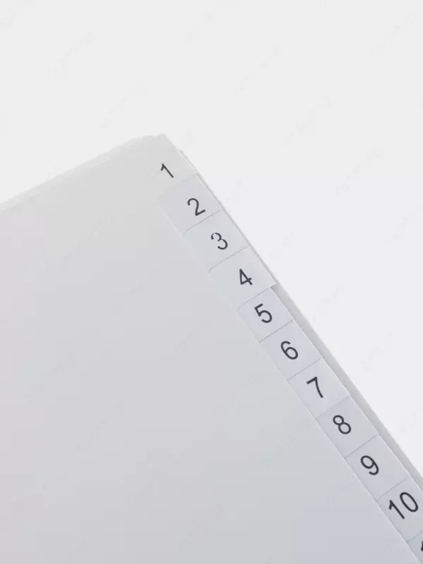 Plastik ajratgich "Deli" 31 varaq (Kod - 38158) Kulrang