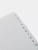 Plastik ajratgich "Deli" 31 varaq (Kod - 38158) Kulrang