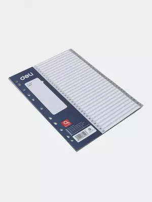 Plastik ajratgich "Deli" 31 varaq (Kod - 38158) Kulrang