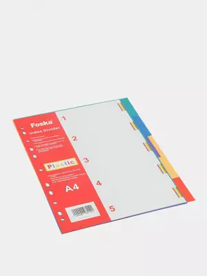 Plastik rangli ajratgich "Foska" 1-5 (Art. - 289-5SN) Assortiment