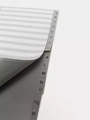 Plastik harflarni ajratuvchi "Deli" A-Z (Art. - 38157) Kulrang