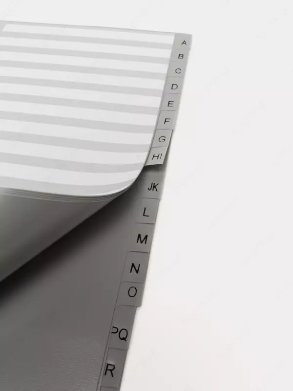 Plastik harflarni ajratuvchi "Deli" A-Z (Art. - 38157) Kulrang