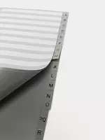 Plastik harflarni ajratuvchi "Deli" A-Z (Art. - 38157) Kulrang