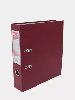 Papka - ro'yxatga oluvchi "Alta" kamar mexanizmi, A4, 75 mm (Art.- 75-bordo) Burgundiya