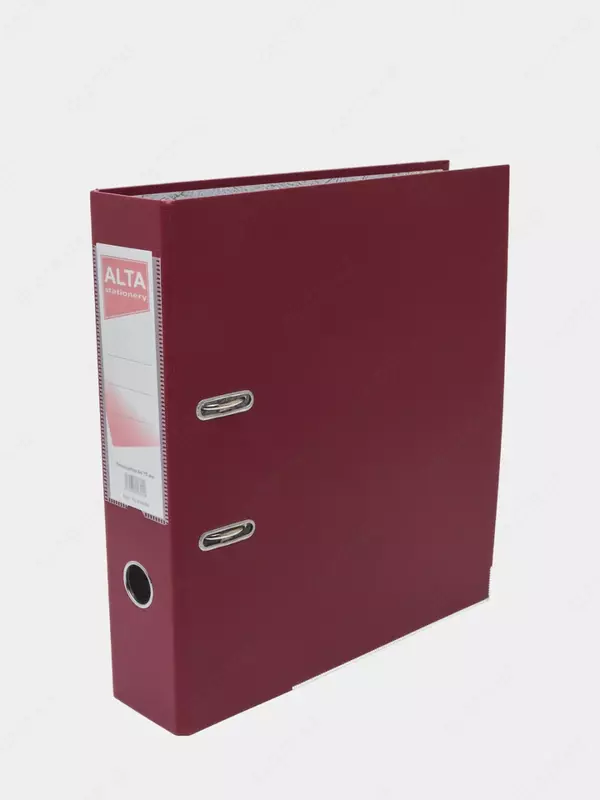 Papka - ro'yxatga oluvchi "Alta" kamar mexanizmi, A4, 75 mm (Art.- 75-bordo) Burgundiya