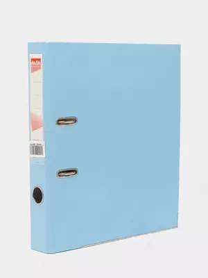 Папка - регистратор "Alta" арочный механизм, А4, 75 мм (Арт.- 75-cyan) Голубая