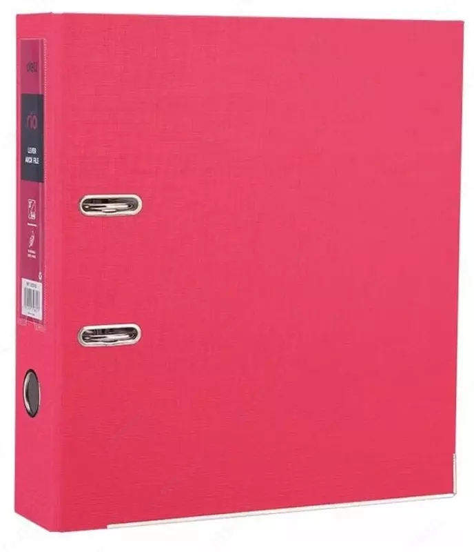 Папка - регистратор Deli "RIO" арочный механизм, А4, 75 мм (Арт.- 20140-EB) Красная