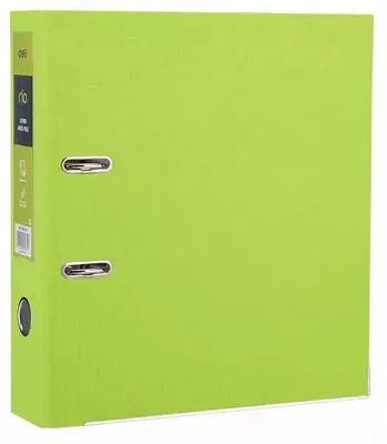 Папка - регистратор Deli "RIO" арочный механизм, А4, 75 мм (Арт.- 20160-EB) Светло/зеленая