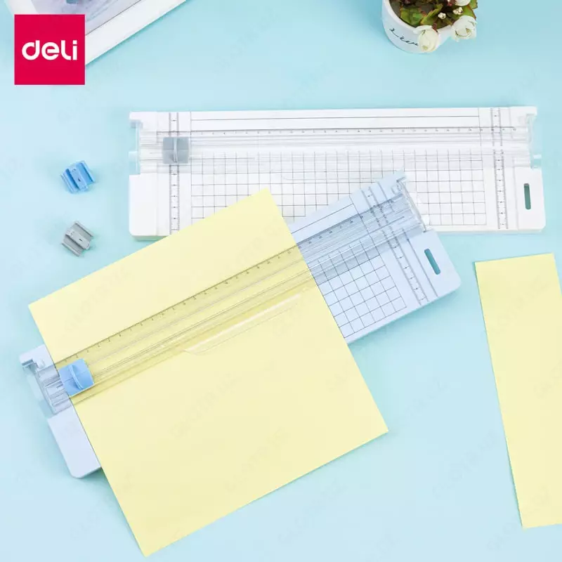 Гильотинный ручной резак для бумаги "Deli" А4/А5 (Арт. - 14251) Ассорти