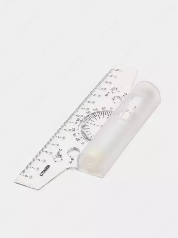 Рейсшина 15 см "Стамм" пластиковый ролик (Арт. - ЛР01) Ассорти