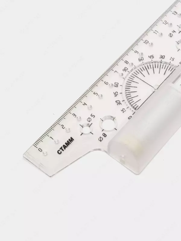 Рейсшина 15 см "Стамм" пластиковый ролик (Арт. - ЛР01) Ассорти