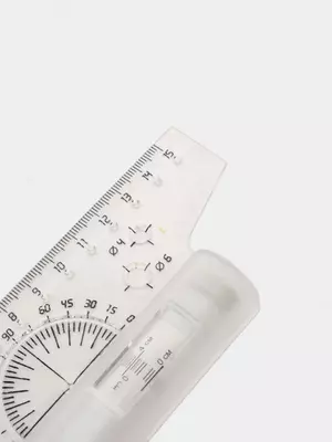 Рейсшина 15 см "Стамм" пластиковый ролик (Арт. - ЛР01) Ассорти