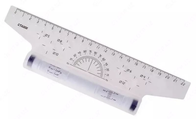 T-kvadrat 22 sm "Stamm" plastik rolik (Art. - LR10) Turli xil