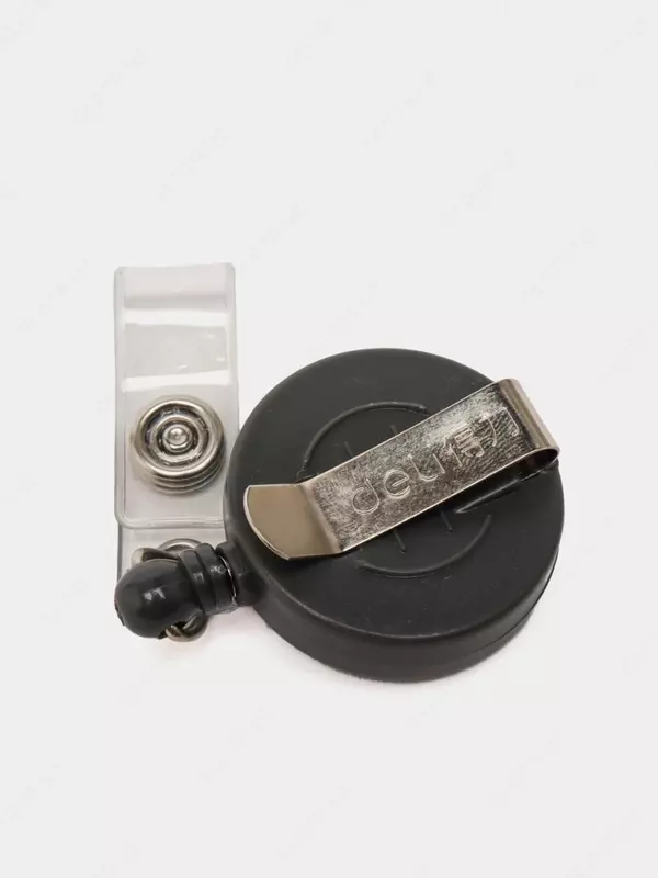 Ретрактор "Deli" держатель для бейджа 80 см (Арт. - 8309 ) Черный