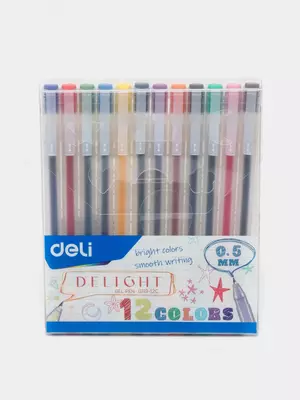 Набор гелевых ручек "Deli" 12 шт. (Арт.- G119-12С) Ассорти