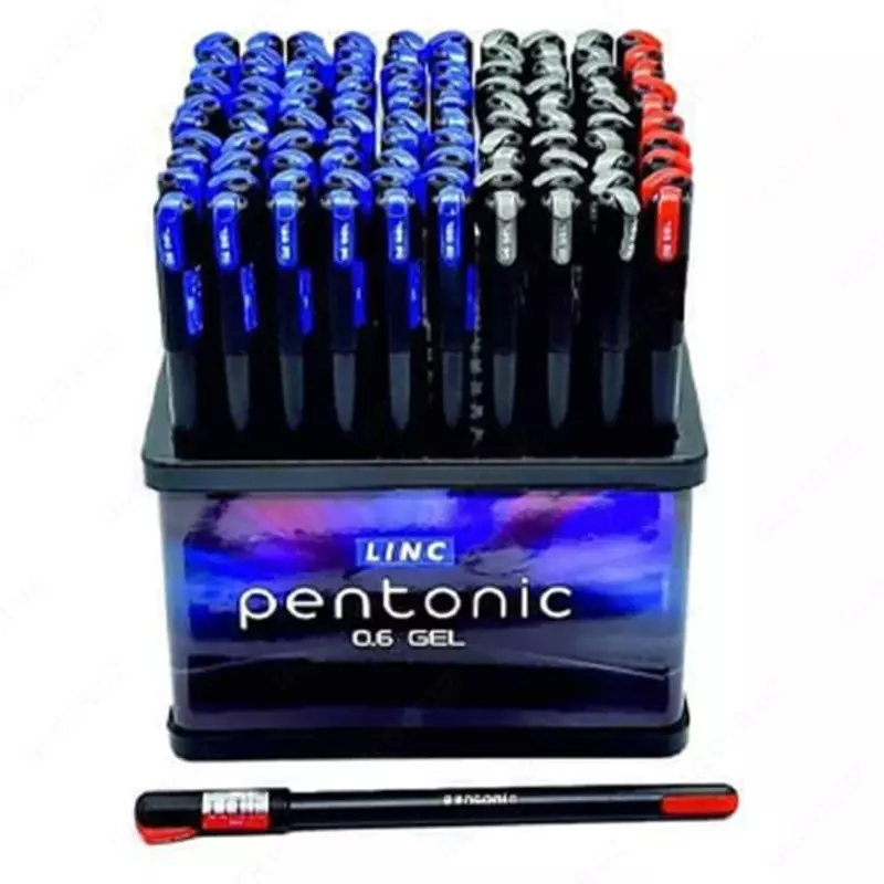 Гелевая ручка "Linc Pentonic" 0.6 мм, красная (Арт.- 856rd-disp10-100)