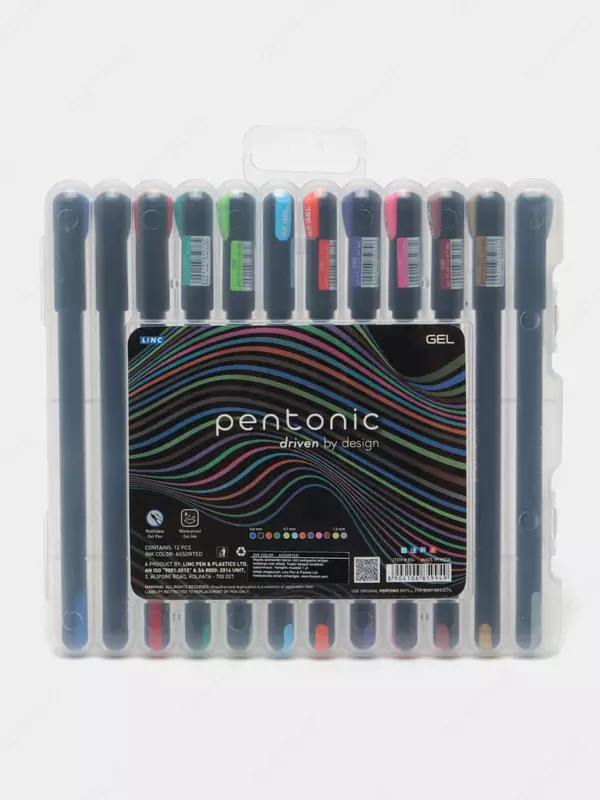 Набор гелевых ручек "Linc Pentonic" 0.6 мм, 12 цв. (Арт.- 856-blister12)